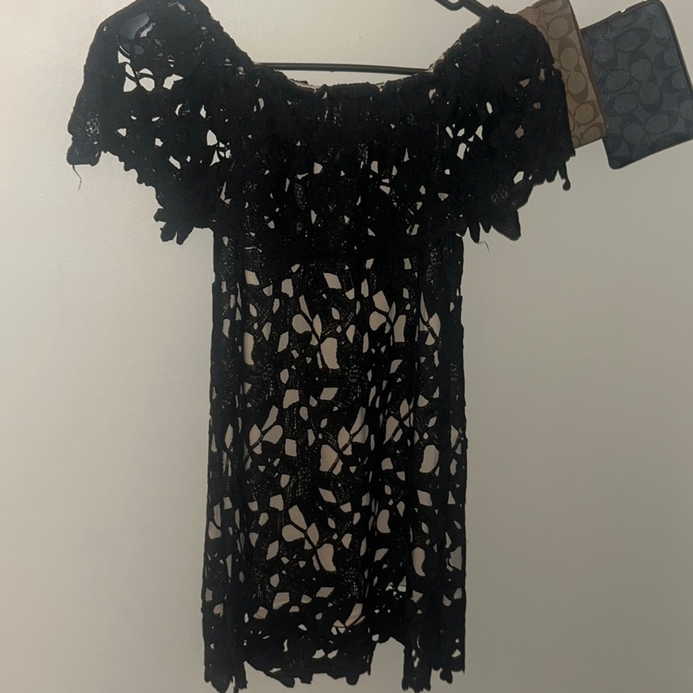 Off the shoulder mini dress